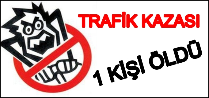 TRAFİK KAZASI:1 KİŞİ ÖLDÜ