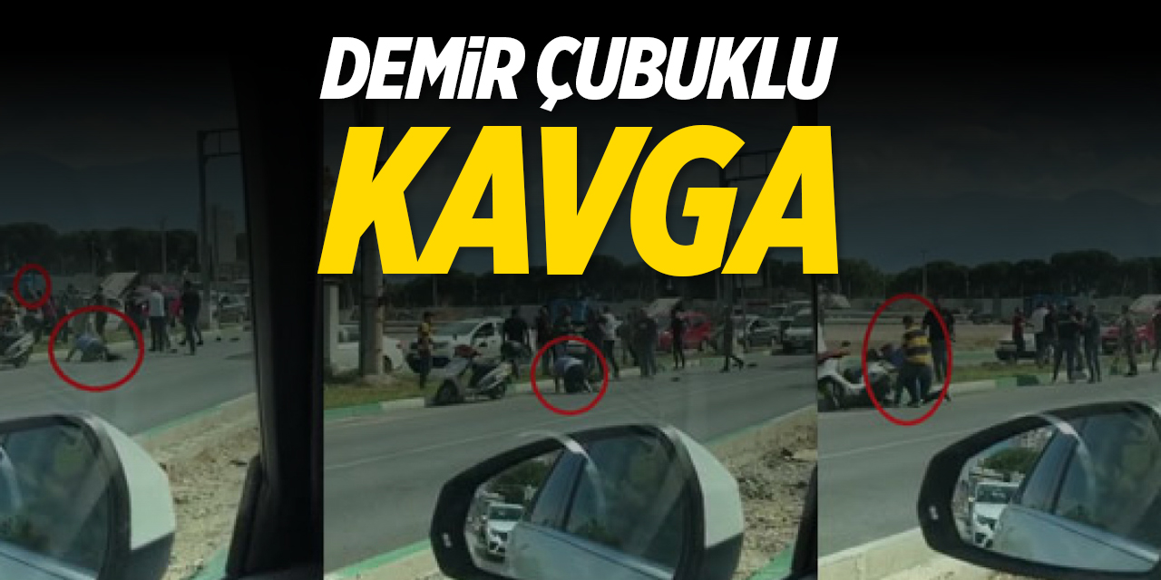 Demir çubuklu kavga!