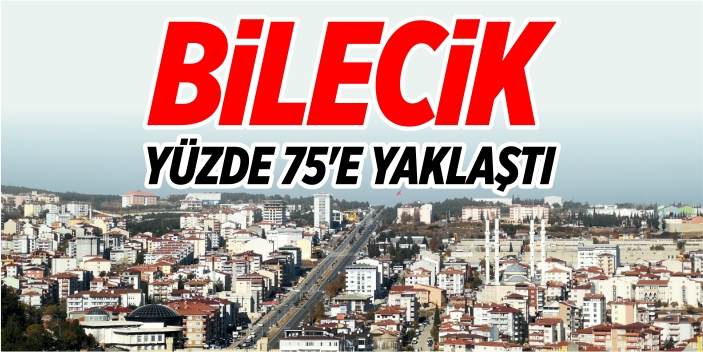 Bilecik, yüzde 75’e yaklaştı