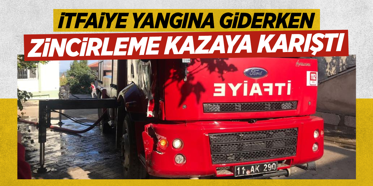 İtfaiye Yangına Giderken Zincirleme Kazaya Karıştı