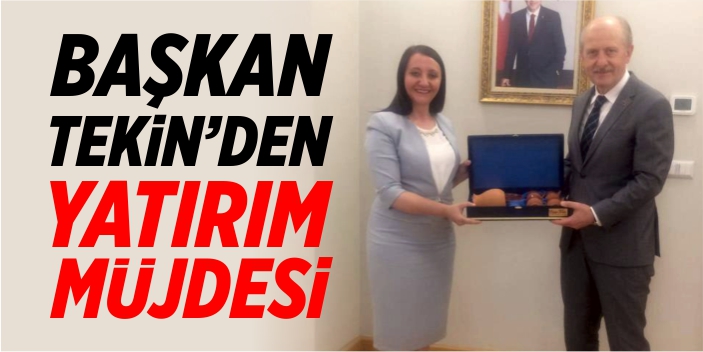 Başkan Tekin'den yatırım müjdesi