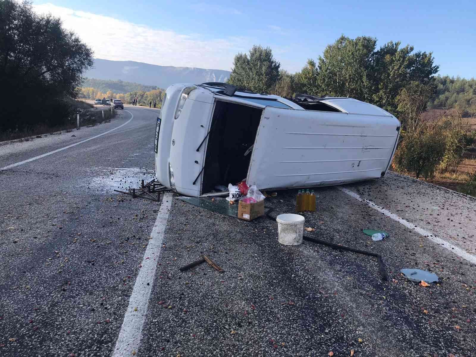 Pazara giderken kaza yaptı