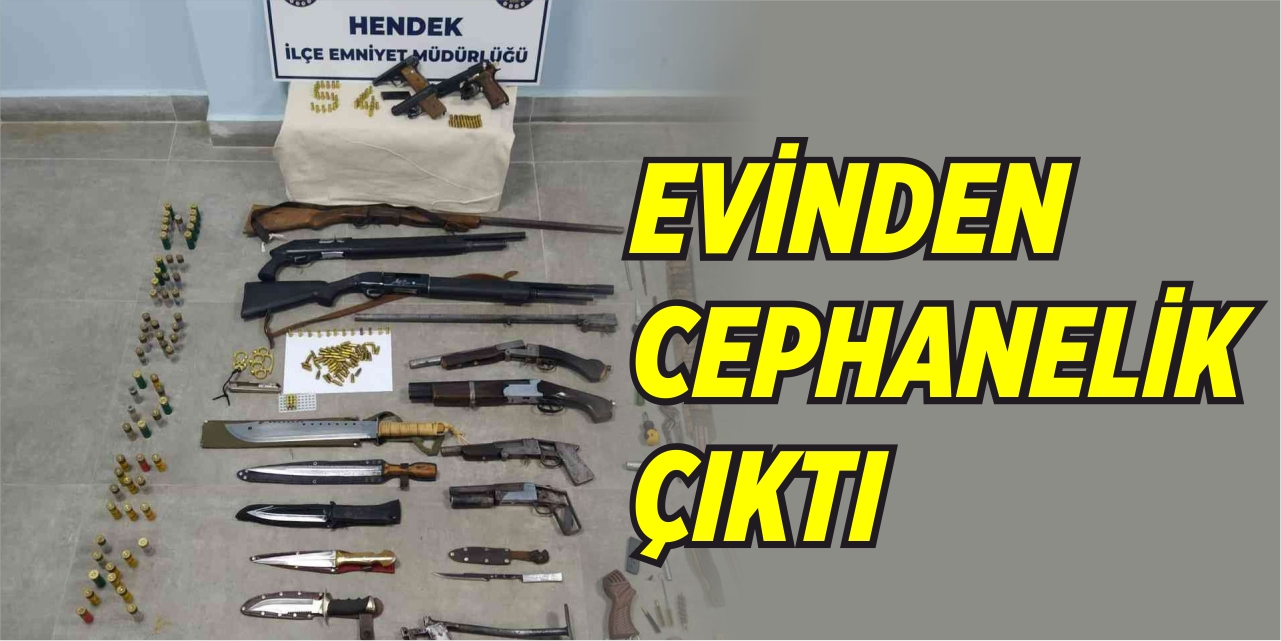 Uzun süredir takipte olan şüphelinin evinden cephanelik çıktı