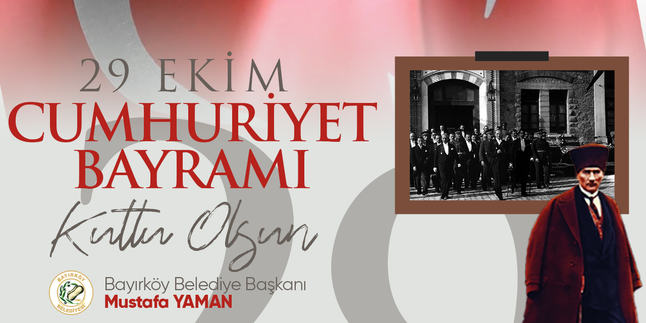 Bayırköy Belediye Başkanı Mustafa Yaman - 29 Ekim Kutlama İlanı