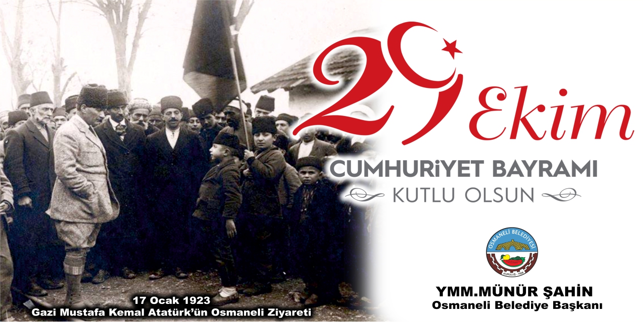 Osmaneli Belediye Başkanı Münür Şahin - 29 Ekim Kutlama İlanı