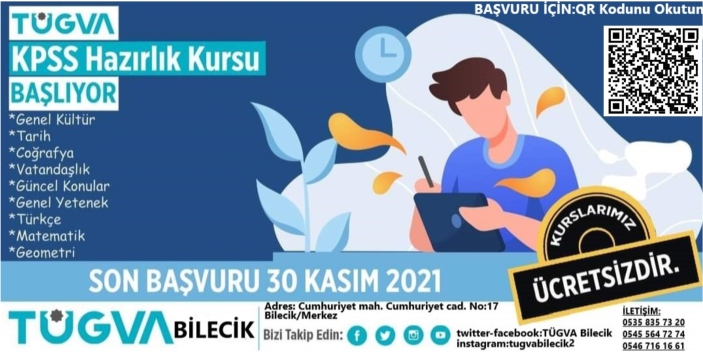 TÜGVA'dan ücretsiz KPSS hazırlık kursu