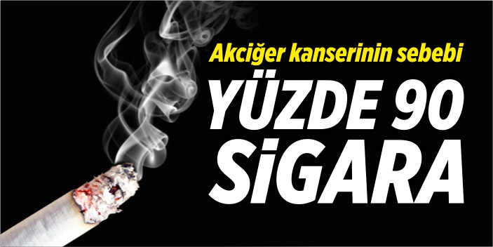 Akciğer kanserinin sebebi yüzde 90 sigara