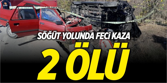 Söğüt yolunda feci kaza 2 ölü