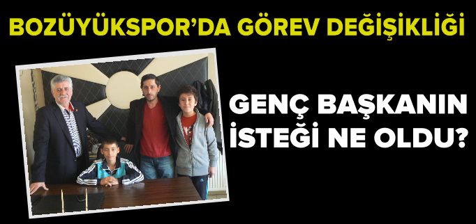 GENÇ BAŞKAN BOZÜYÜKSPOR’A SAHİP ÇIKILMASINI İSTEDİ
