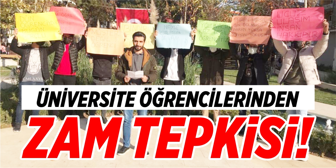 Üniversite öğrencilerinden minibüs zammına tepki