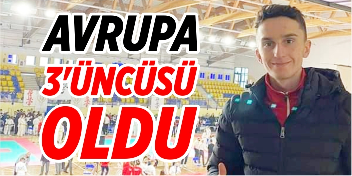 Bilecikli karateci Avrupa 3'üncüsü oldu