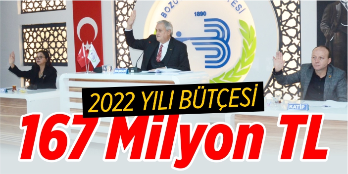 Bozüyük Belediyesi'nin 2022 yılı bütçesi 167 milyon TL