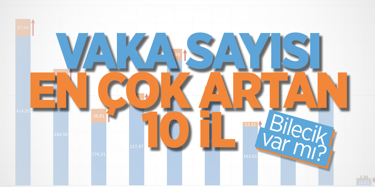 Vaka sayısı en çok artan on il, Bilecik var mı?