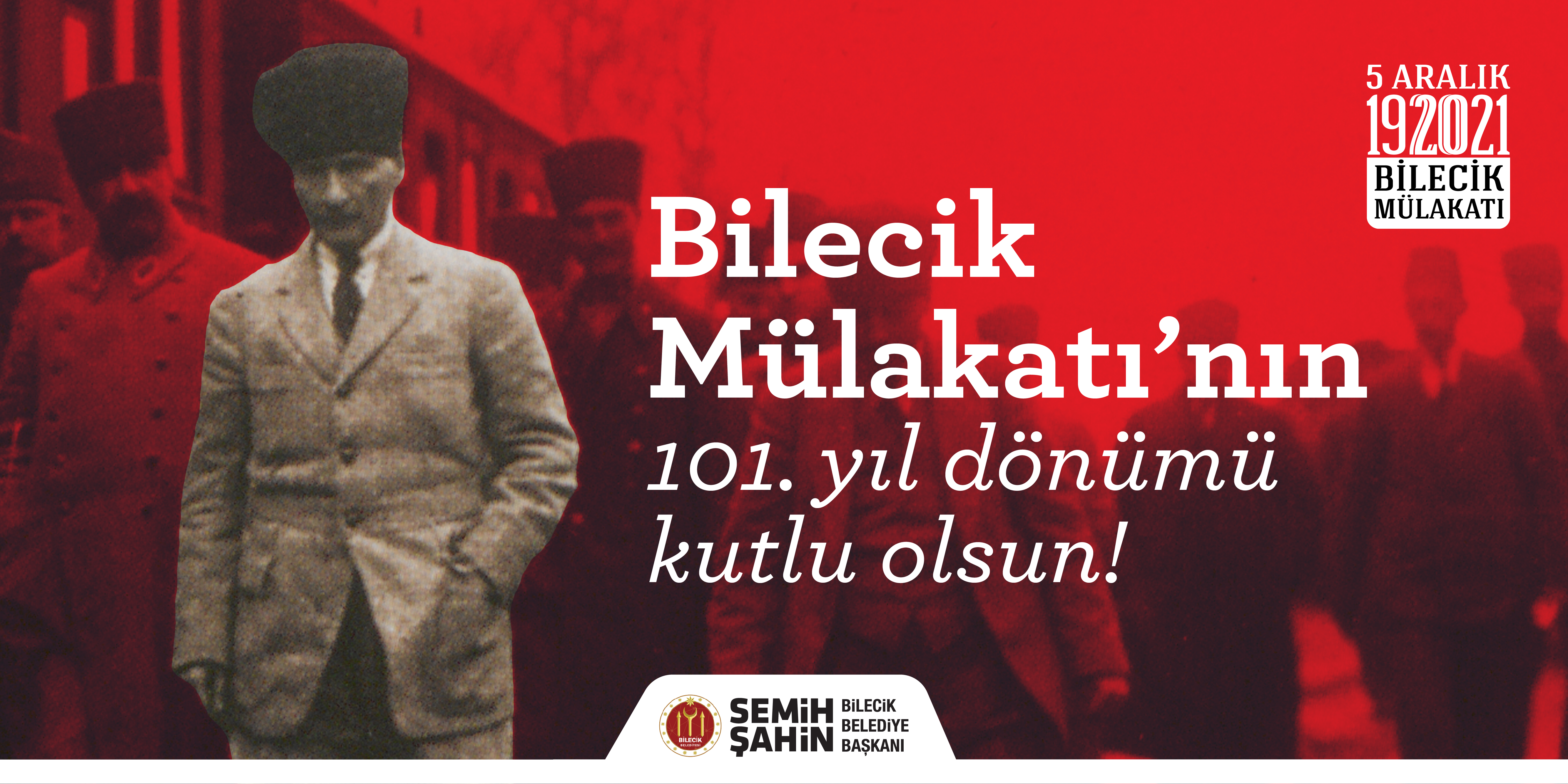 Bilecik Belediye Başkanı Semih Şahin'in Bilecik Mülakatı'nın yıldönümü kutlama ilanı