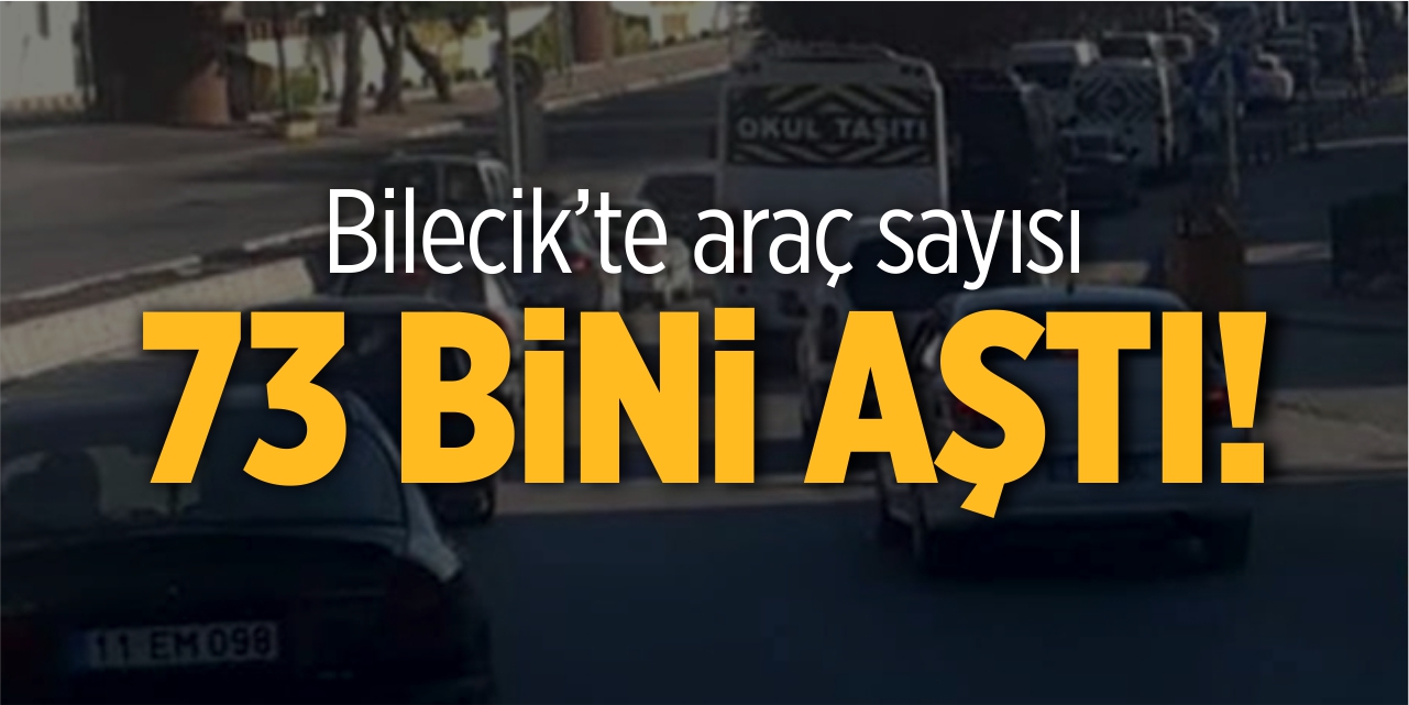 Bilecik'te araç sayısı 73 bini aştı