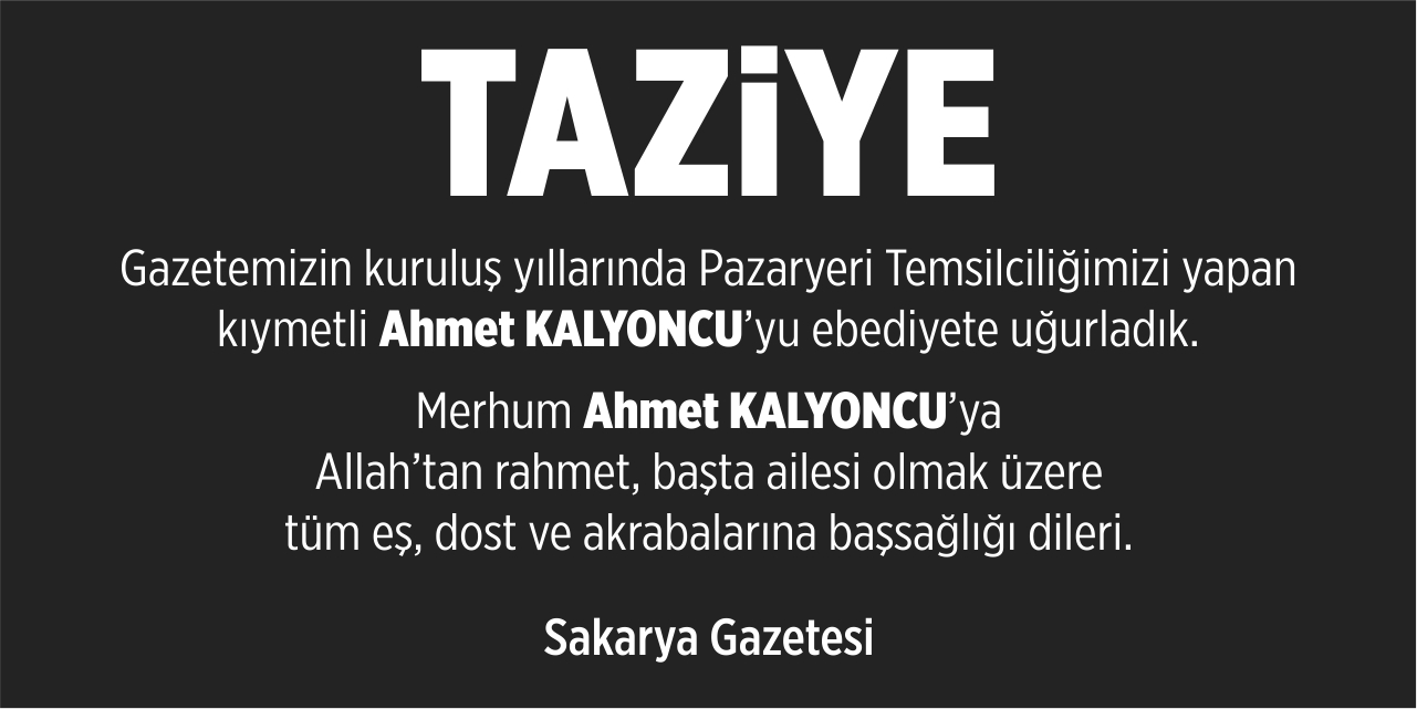 TAZİYE İLANI