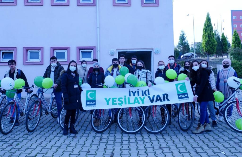 Bilecik Şeyh Edebali Üniversitesinde bisiklet sürme etkinliği gerçekleştirildi