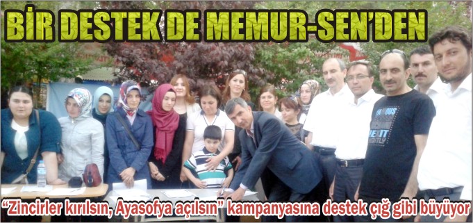 BİR DESTEK DE MEMUR-SEN’DEN