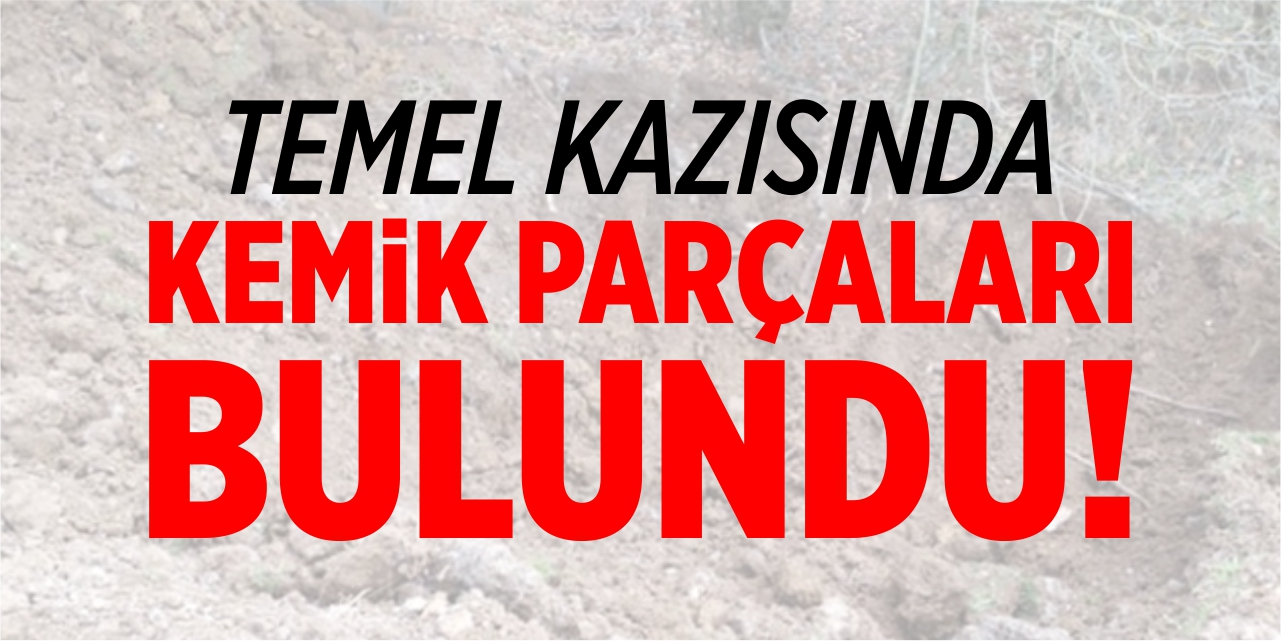 Temel kazısında kemik parçaları bulundu