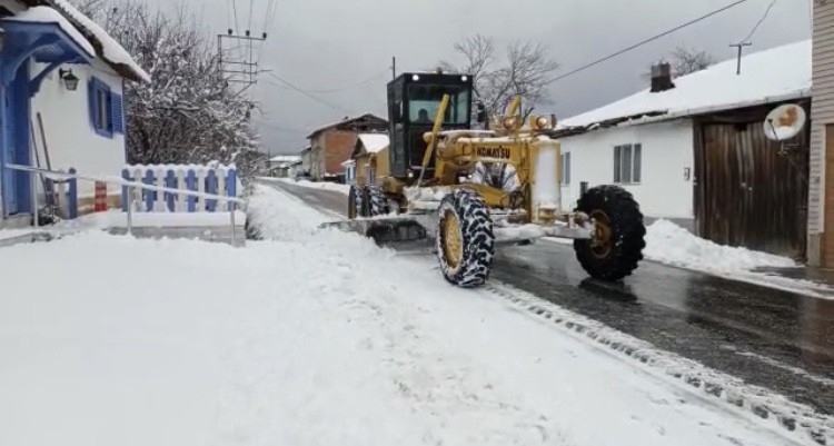 Ahı Dağı’nda karla mücadele çalışmaları