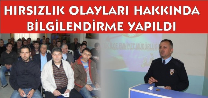 BOZÜYÜK’TE KAHVEHANE SAHİPLERİ HIRSIZLIK OLAYLARINA KARŞI UYARILDI
