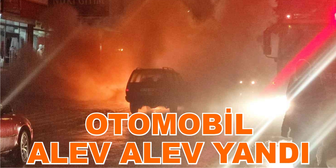 Kontağı çevirdi, otomobil alev alev yandı