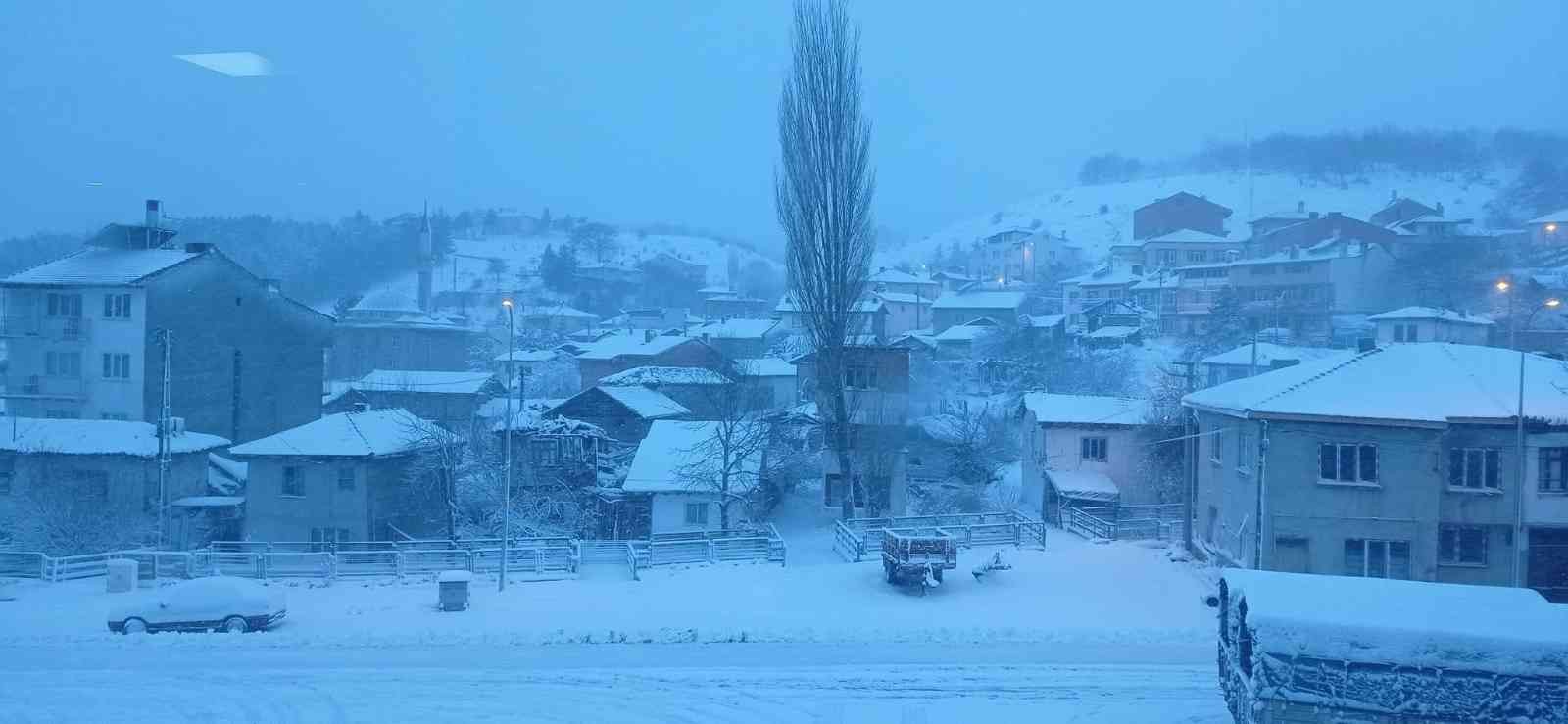 Bozüyük yeni güne karla uyandı