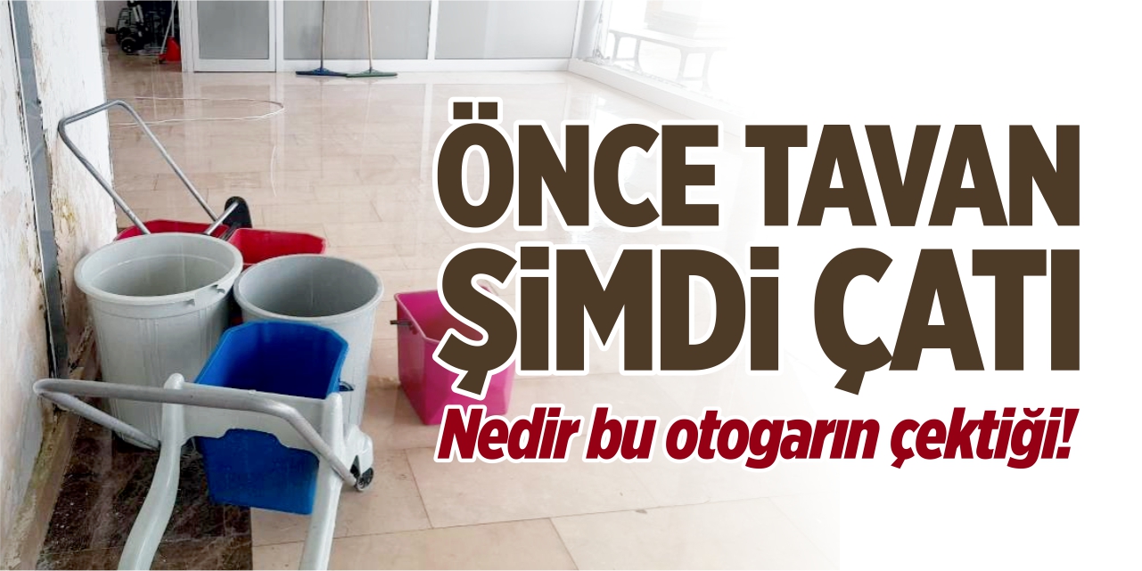 Otogarın önce alçı tavanı çöktü, şimdi de çatısı akıyor