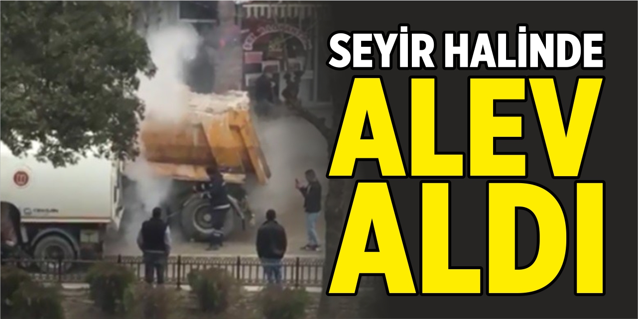 Seyir halinde lastikleri alev aldı