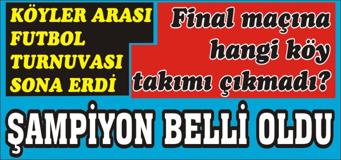 ŞAMPİYON BELLİ OLDU