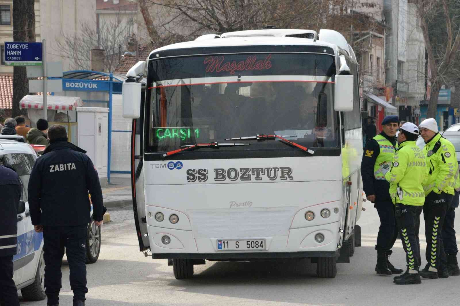 Bozüyük’te servis araçları denetimi yapıldı