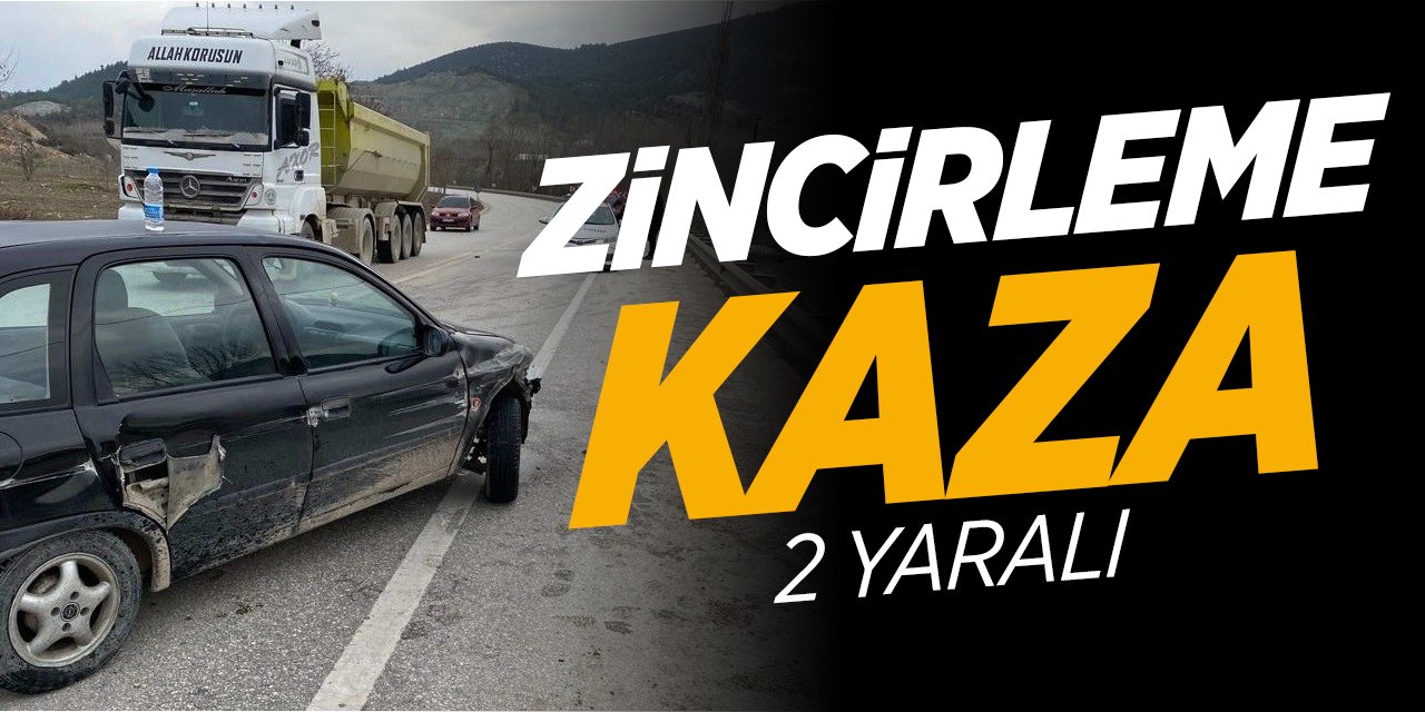 Bilecik'te zincirleme kaza 2 yaralı