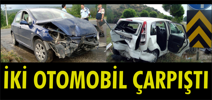 İKİ OTOMOBİL ÇARPIŞTI 3 YARALI