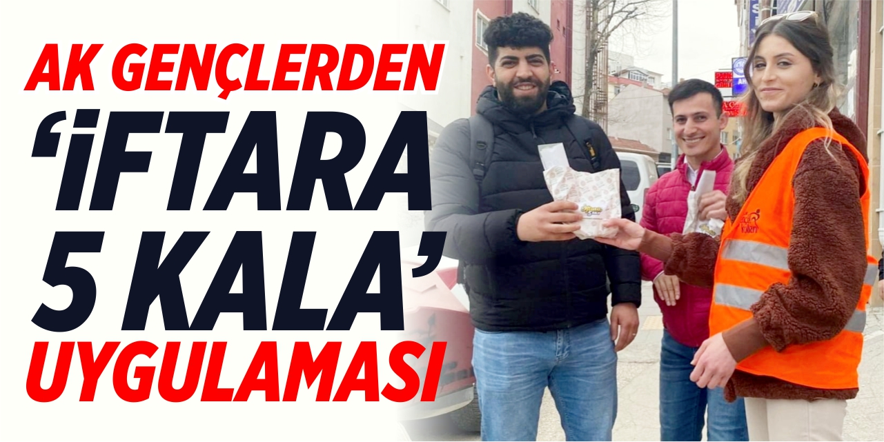 AK Gençler’den ‘İftara 5 kala’ uygulaması