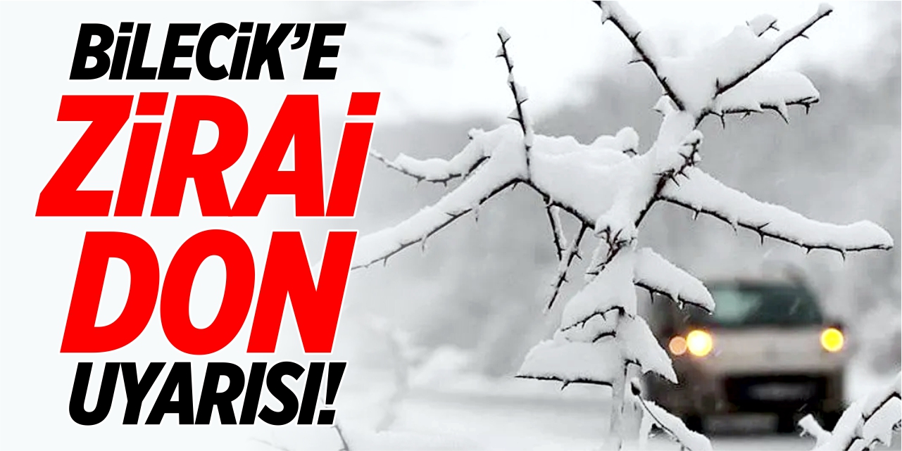 Bilecik'e zirai don uyarısı!