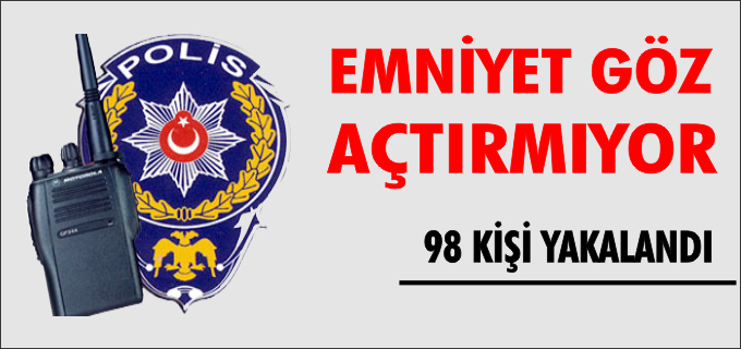 EMNİYET GÖZ AÇTIRMIYOR