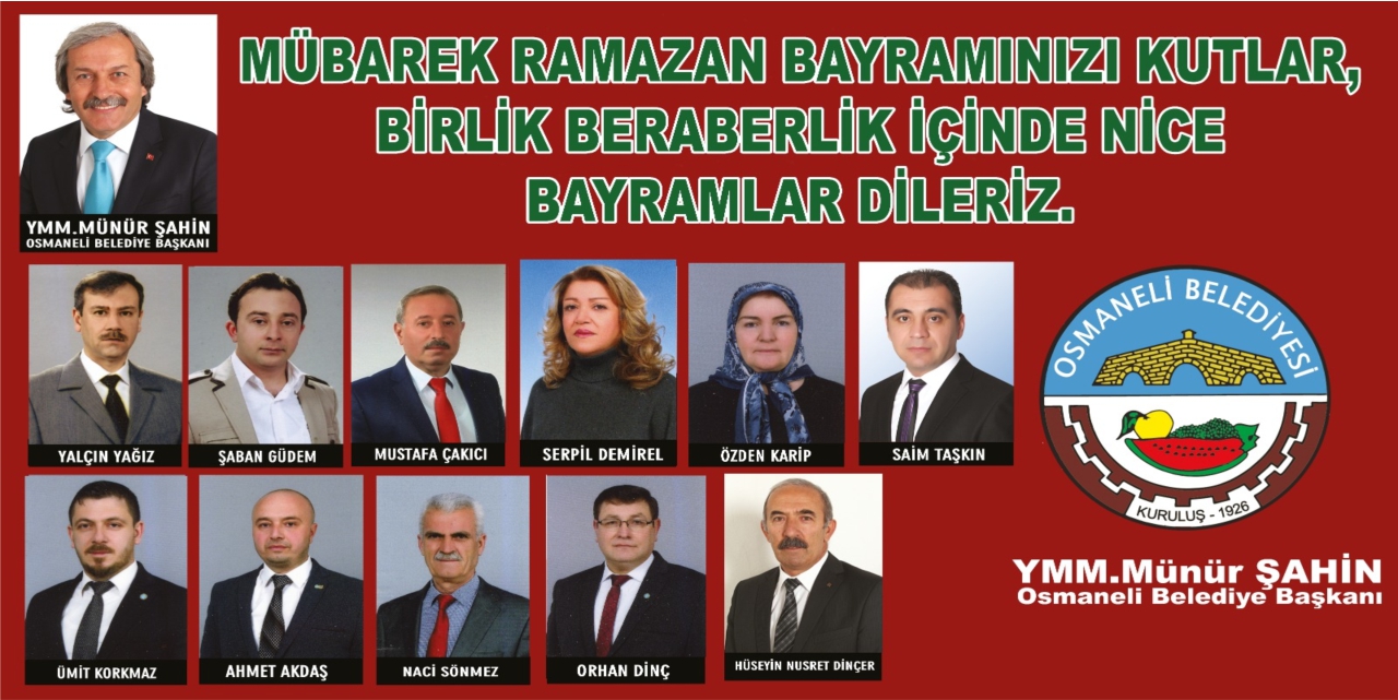 Osmaneli Belediye Başkanlığı Bayram Tebriği