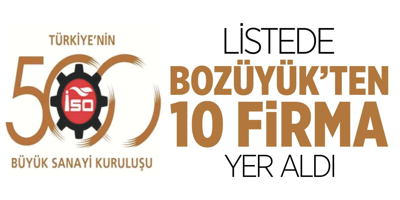 Listede Bozüyük'ten 10 firma