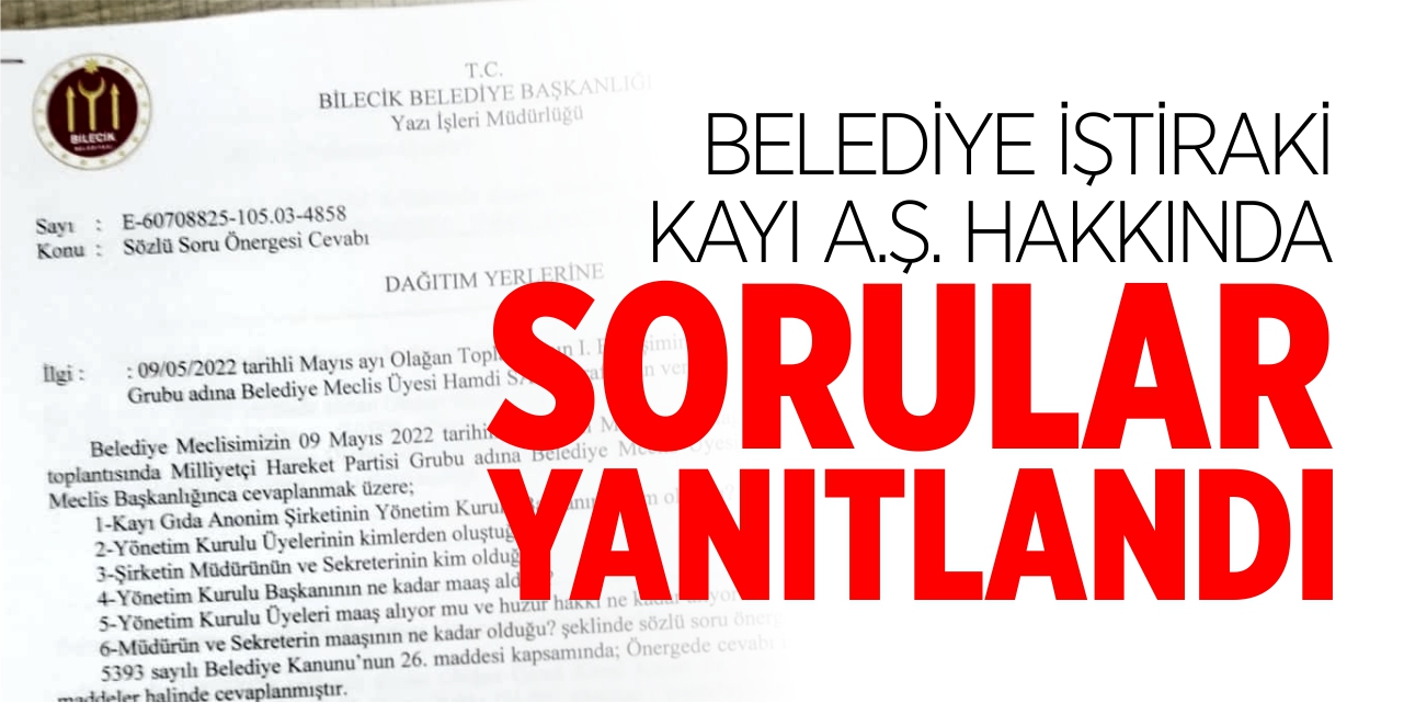 KAYI A.Ş. hakkındaki sorular yanıtlandı!