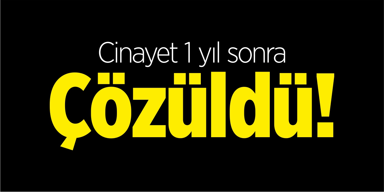 Cinayet 1 yıl sonra çözüldü!