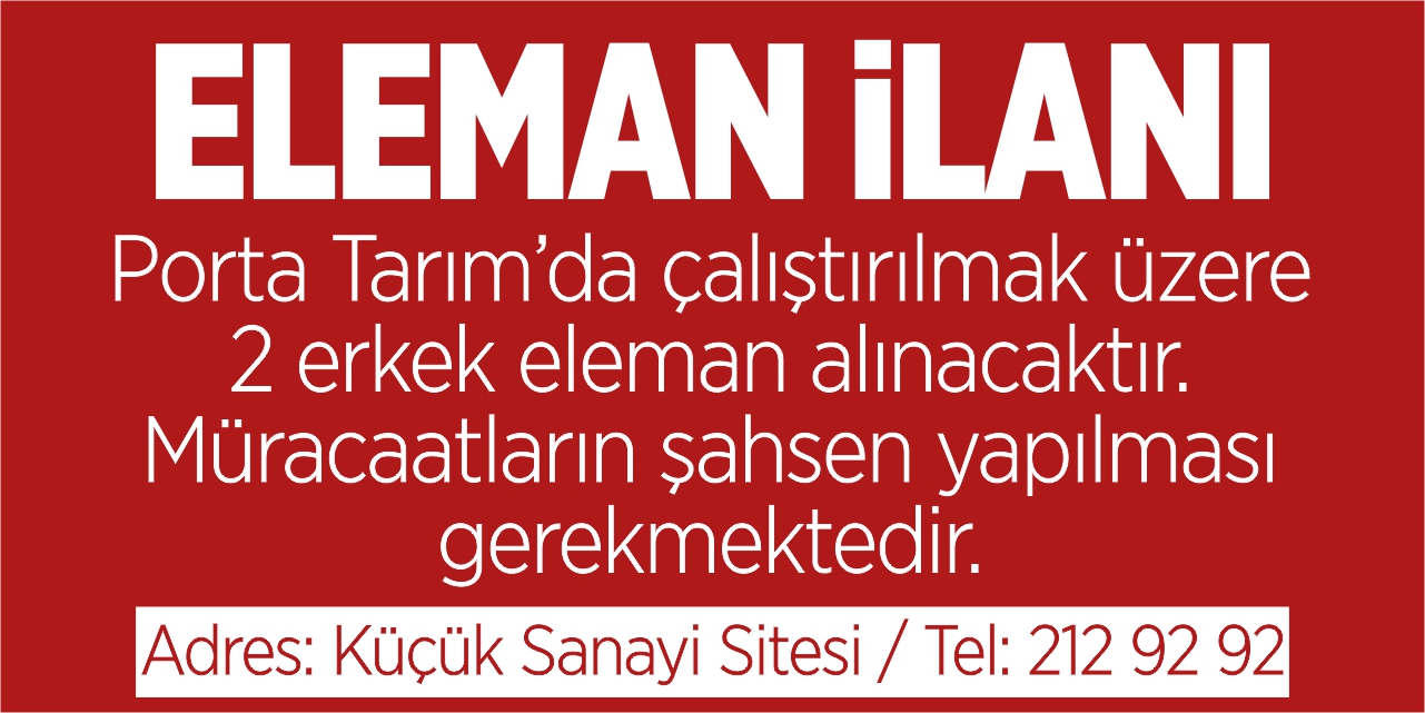 Porta Tarım Eleman İlanı