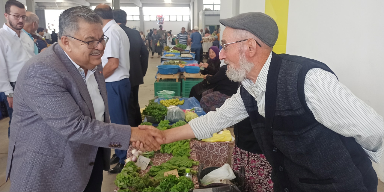 Mv. Yağcı’dan pazarcı esnafına ziyaret