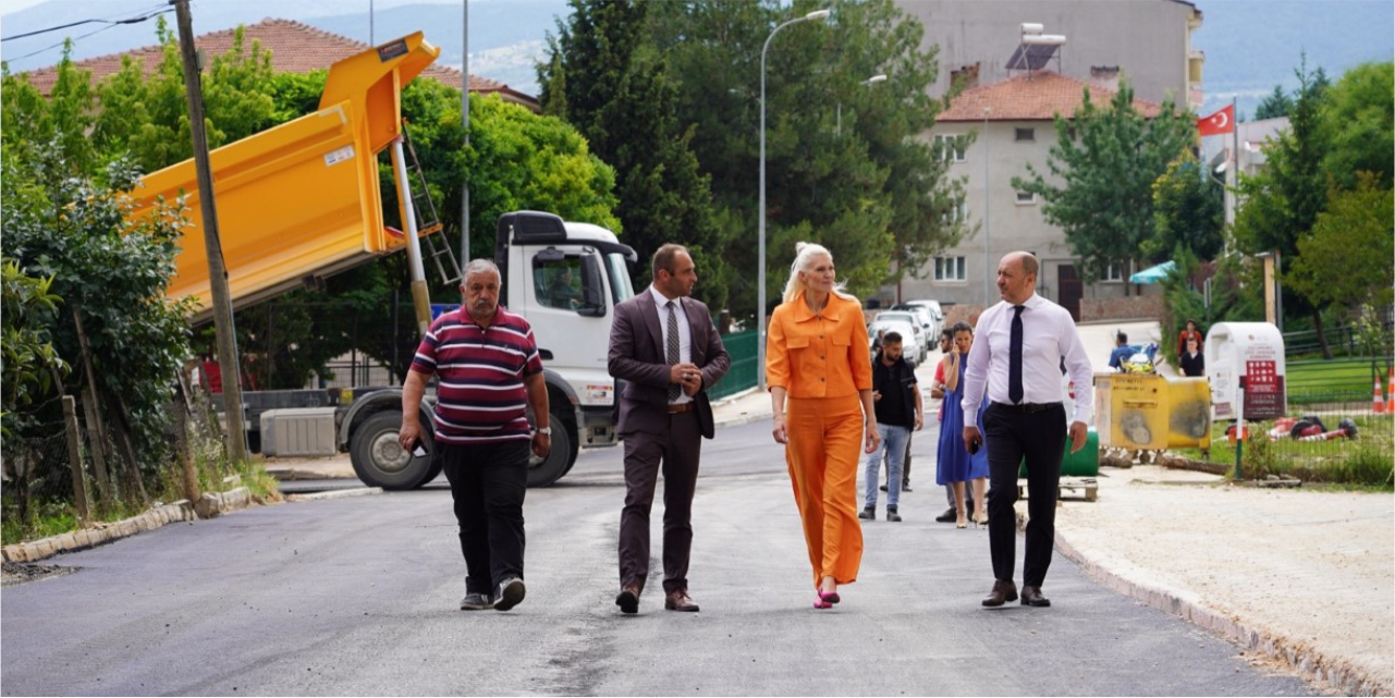 Başkan V. Subaşı asfaltlama çalışmalarını inceledi