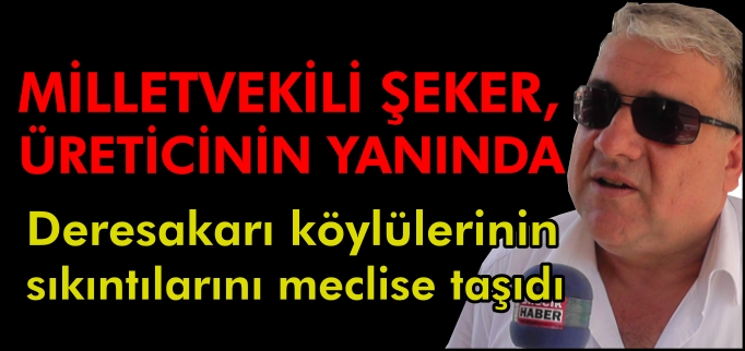 MİLLETVEKİLİ ŞEKER, ÜRETİCİNİN YANINDA