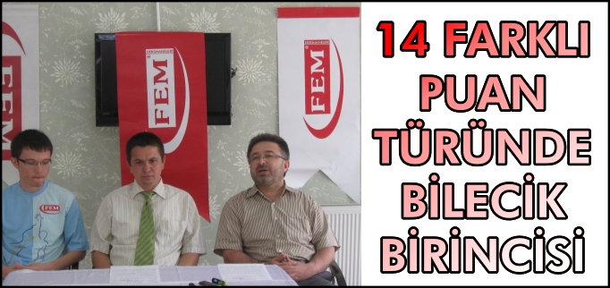 14 FARKLI TÜRDE BİLECİK BİRİNCİSİ