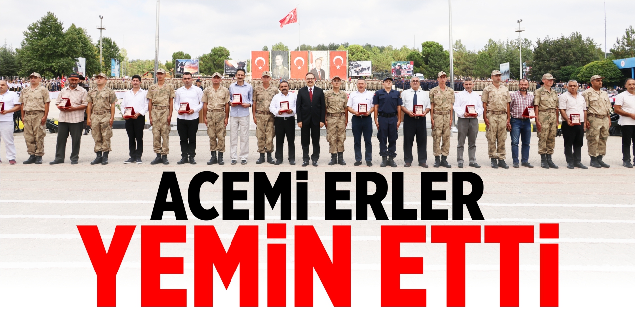 Acemi erler yemin etti