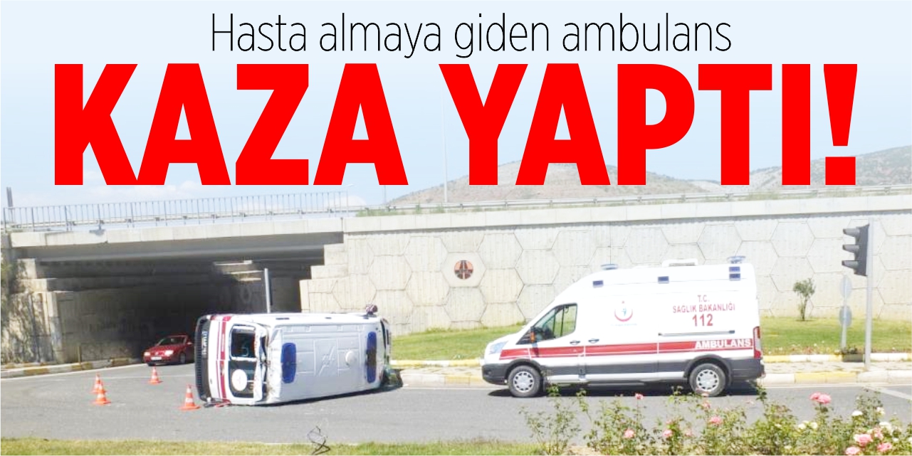 Hasta almaya giden ambulans kaza yaptı