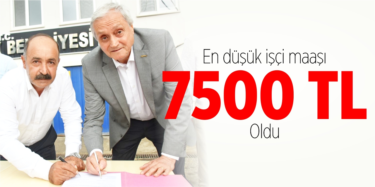 Bozüyük Belediyesi'nde en düşük işçi maaşı 7500 TL oldu