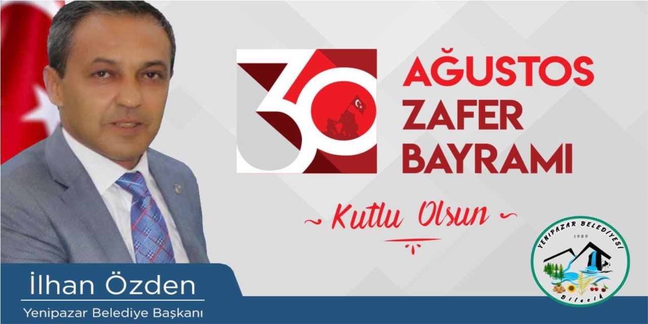 Yenipazar Belediye Başkanlığı - 30 Ağustos Zafer Bayramı Kutlama İlanı