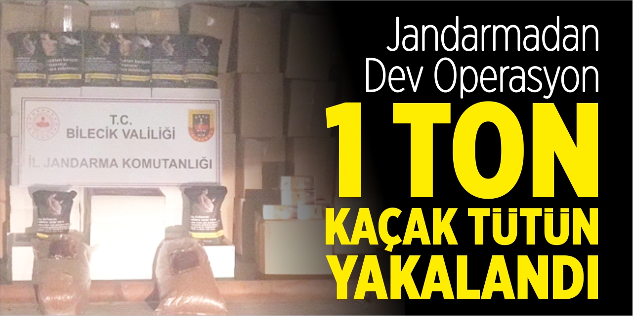 1 ton kaçak tütün yakalandı!